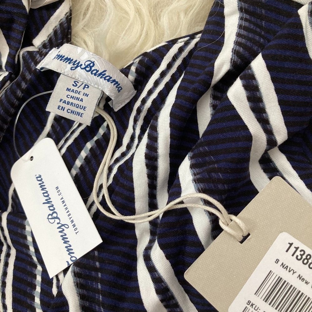 TOMMY BAHAMA STRIPED SCOOP NECK COCKTAIL DRESS - Picture 9 of 9